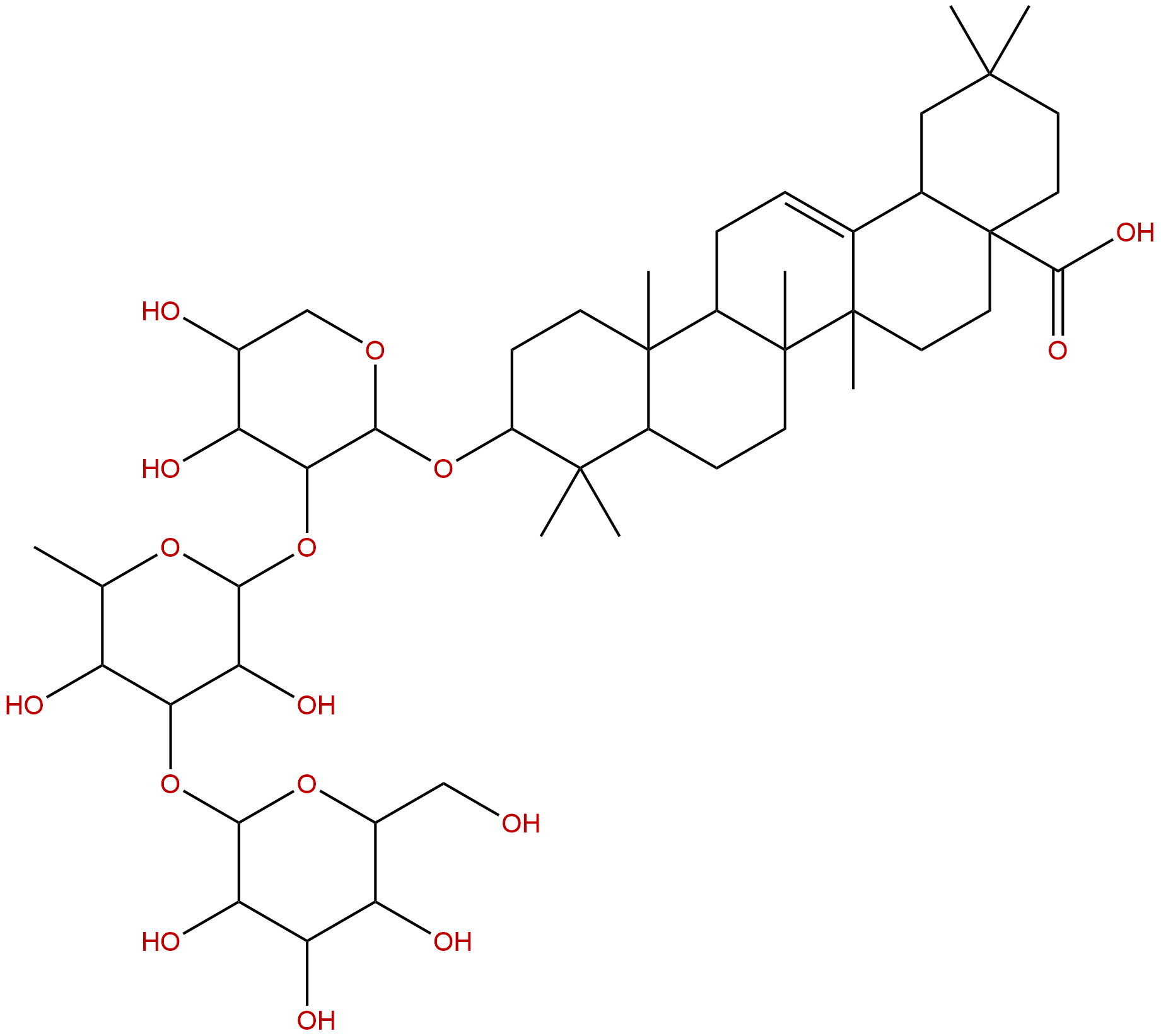 Oleanolic acid 3-O-β-D-glucosyl-( 1→3)-α-L-ramnosyl(1→2)-α-L-arabinoside
