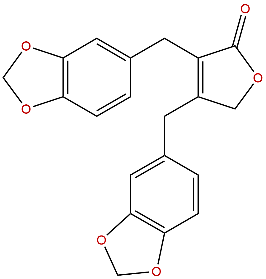 2,3-Di(3',4'-methylenedioxybenzyl)-2-buten-4-olide
