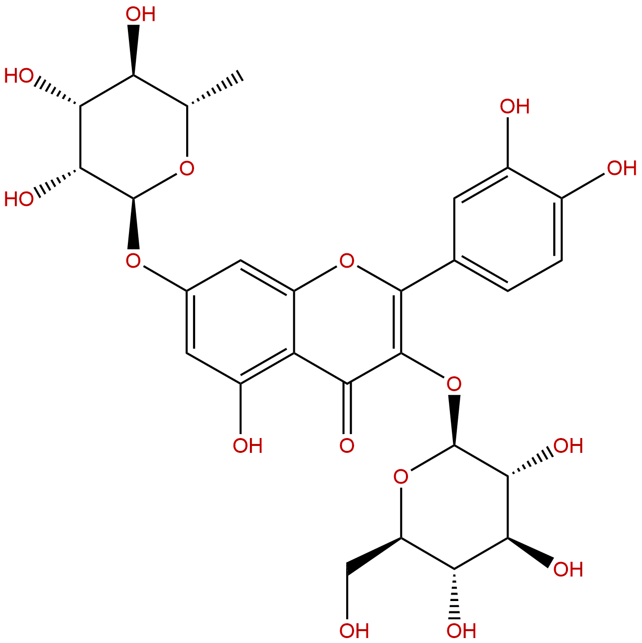 Quercetin 3-O-glucoside-7-O-rhamnoside