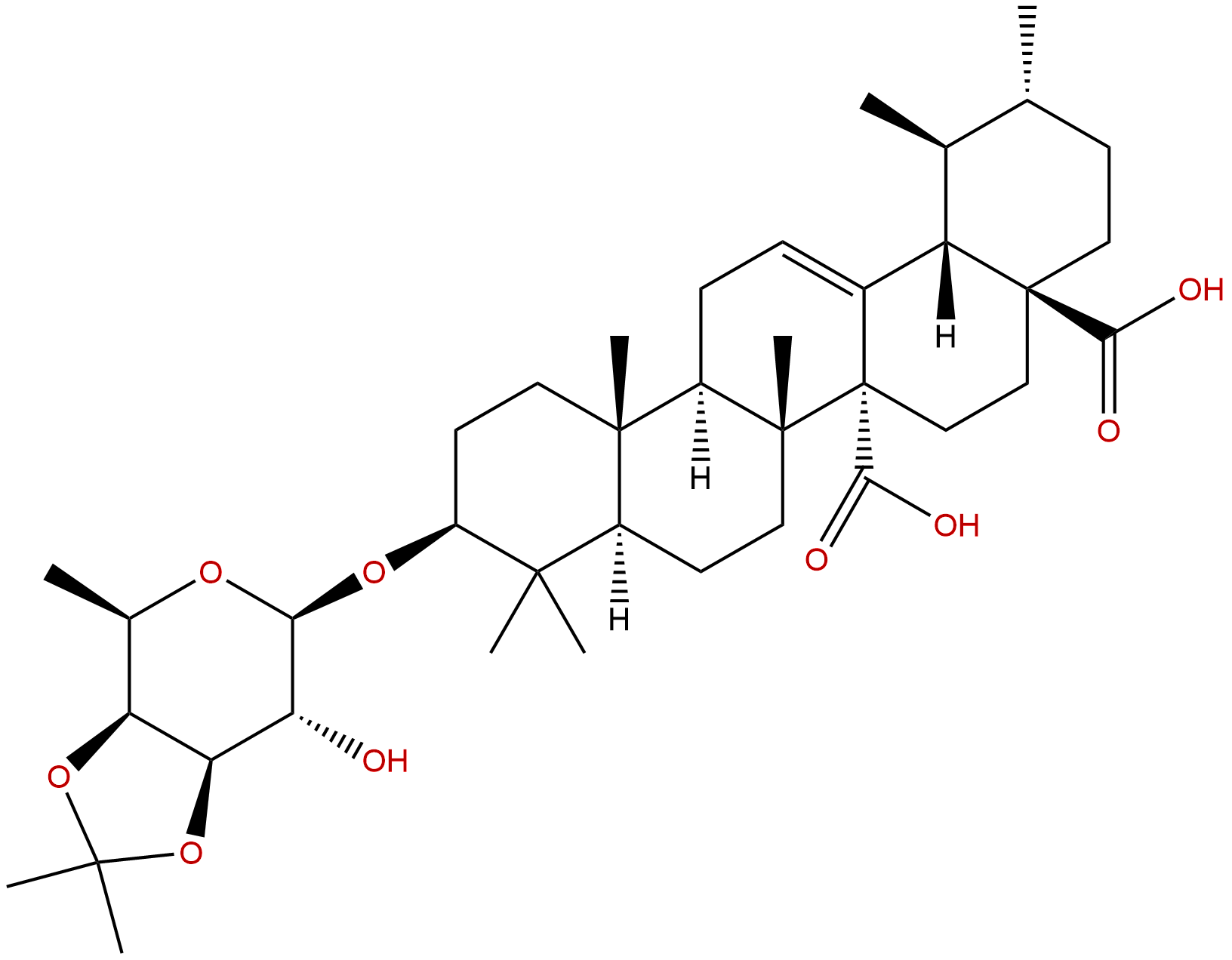 Quinovic acid 3β-O-(3',4'-O-isopropylidene)-β-D-fucopyranoside