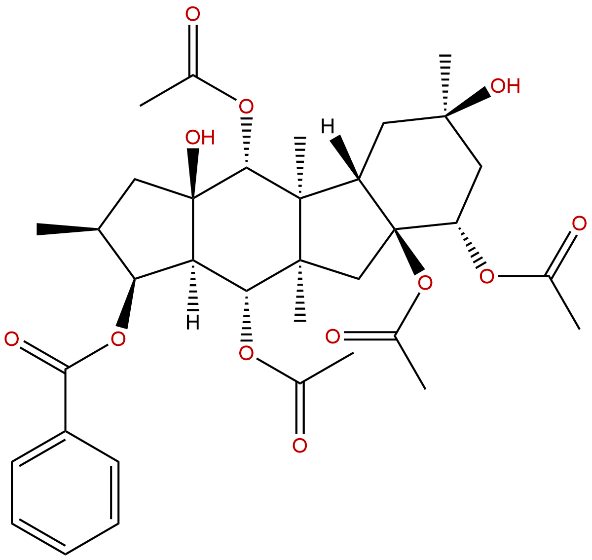5,8,9,14-Tetraacetoxy-3-benzoyloxy-10,15-dihydroxypepluane