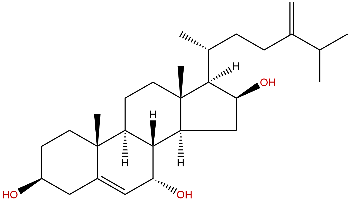 Ergosta-5,24(28)-diene-3,7,16-triol