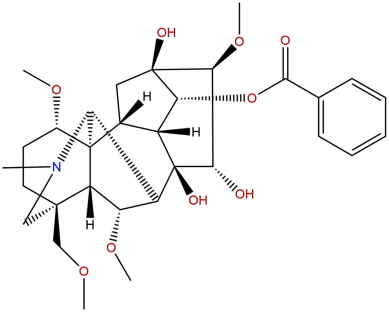 Benzoylhypaconine