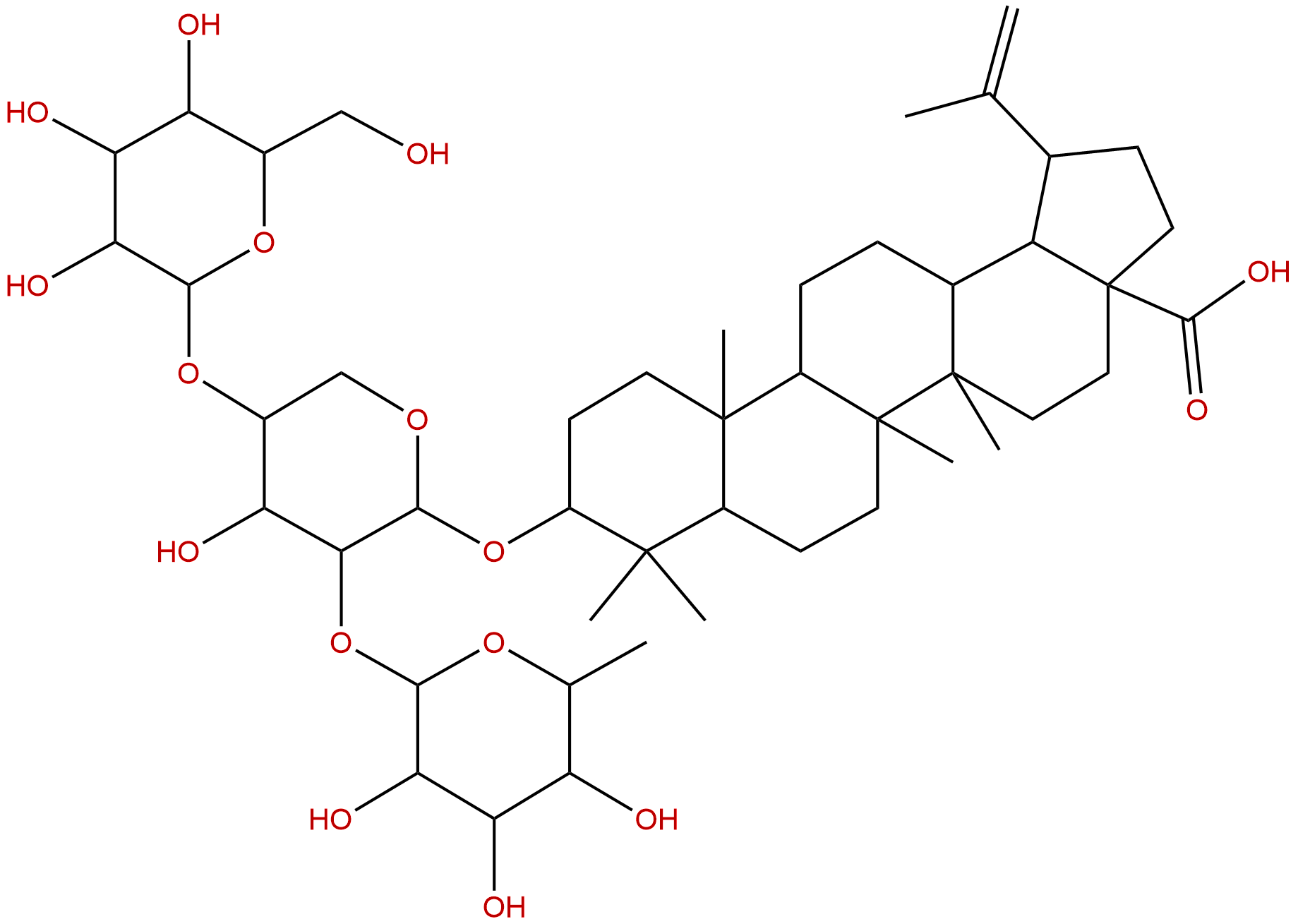 Betulinic acid 3beta-O-alpha-L-rhamnopyranosyl