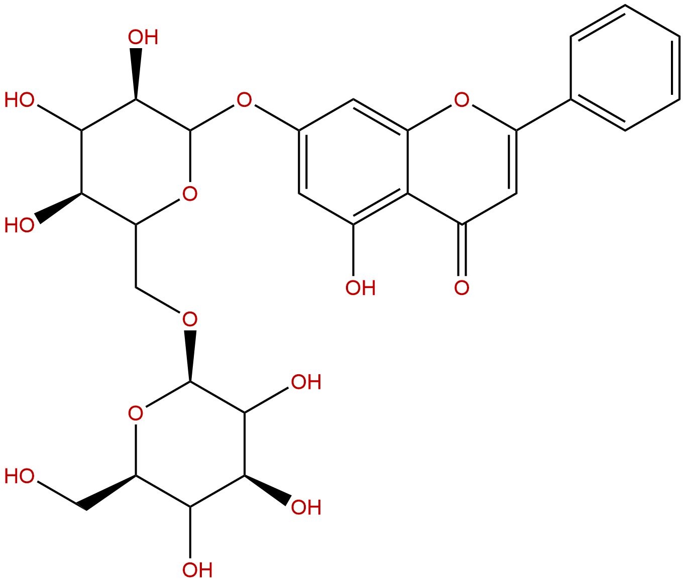 Chrysin 7-O-β-gentiobioside
