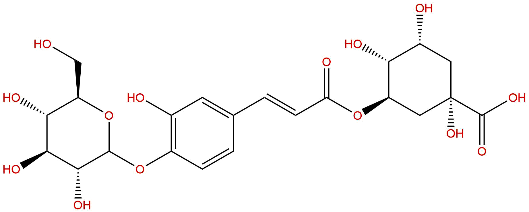 Cyclohexanecarboxylic acid, 3-[[(2E)-3-[4-(D-glucopyranosyloxy)-3-hydroxyphenyl]-1-oxo-2-propen-1-yl]oxy]-1,4,5-trihydroxy-, (1S,3R,4R,5R)-