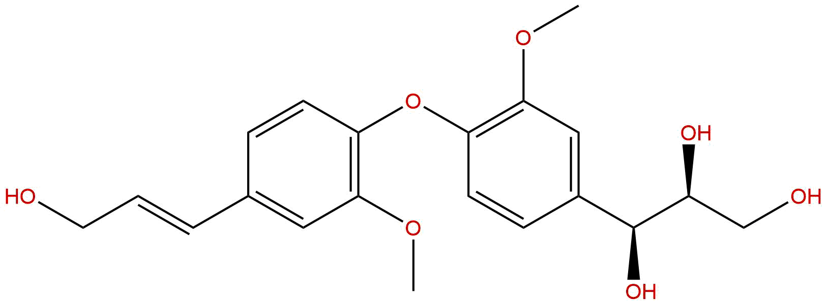 7'R,8'R-2,2'-Dimethoxy-4-(3-hydroxyl-propenyl)-4'-(1,2,3-trihydroxy-propyl) biphenyl ether
