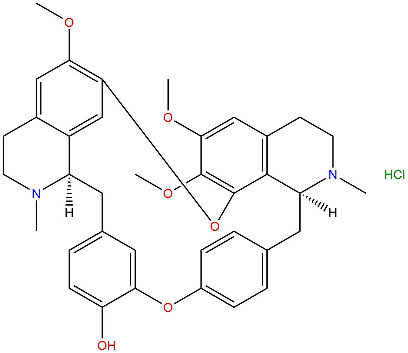 Oxyacanthine hydrochloride
