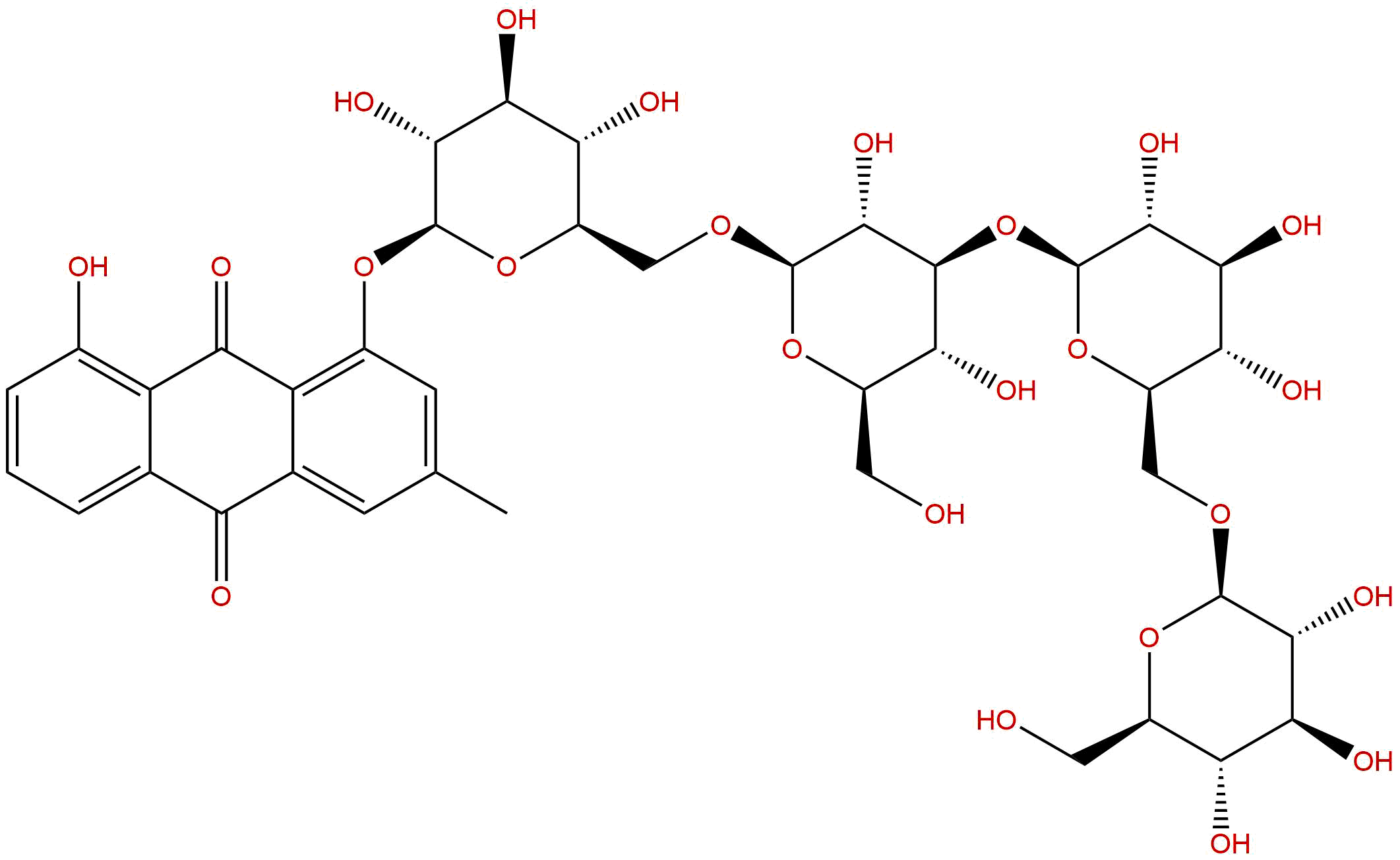 Chrysophanol 1-O-β-tetraglucoside