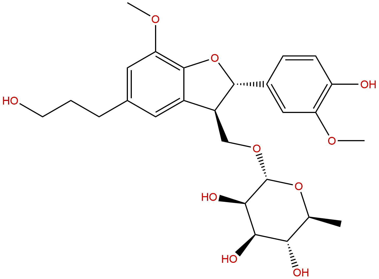 Dihydrodehydrodiconiferyl alcohol 9-O-α-L-rhamnopyranoside