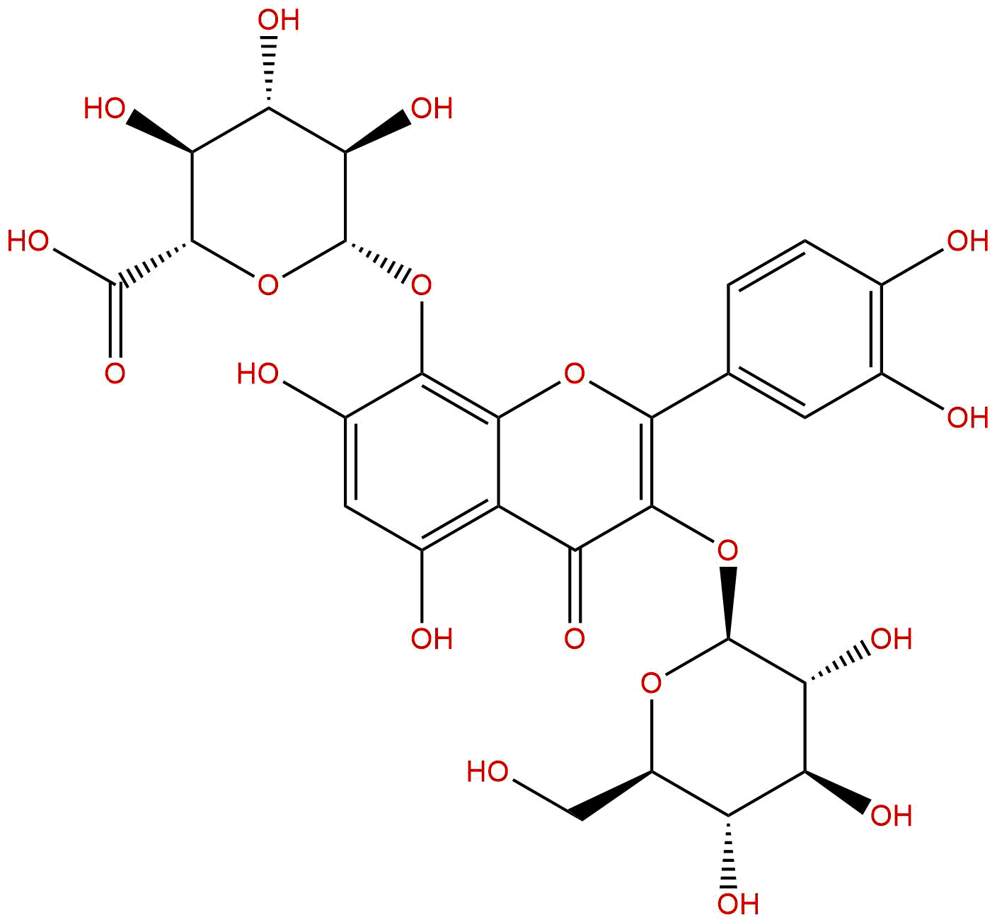 Gossypetin 3-O-β-glucopyranoside-8-O-β-glucuronopyranoside