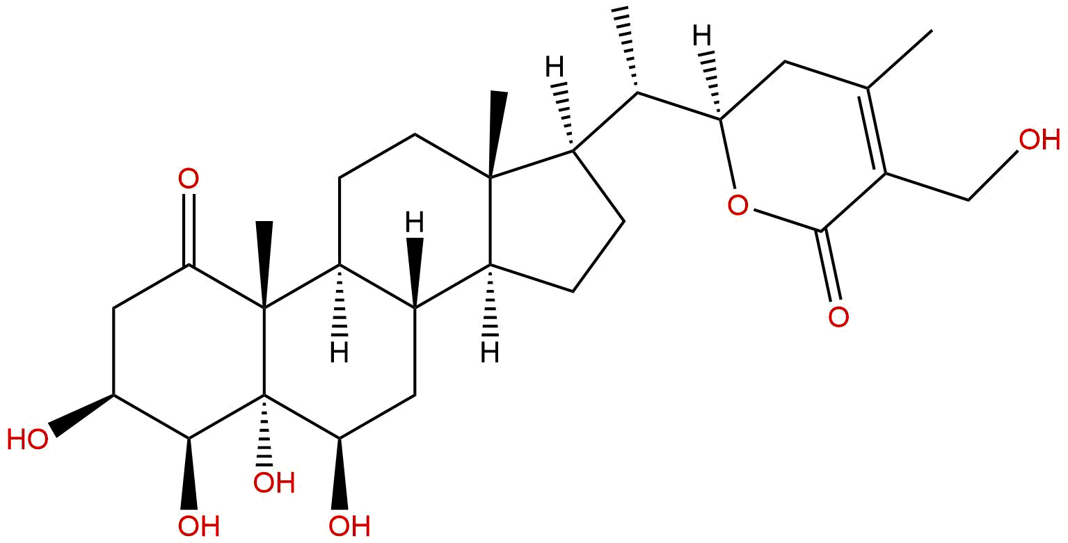 3β,4β,5α,6β,27-pentahydroxy-1-oxo-with-24-enolide