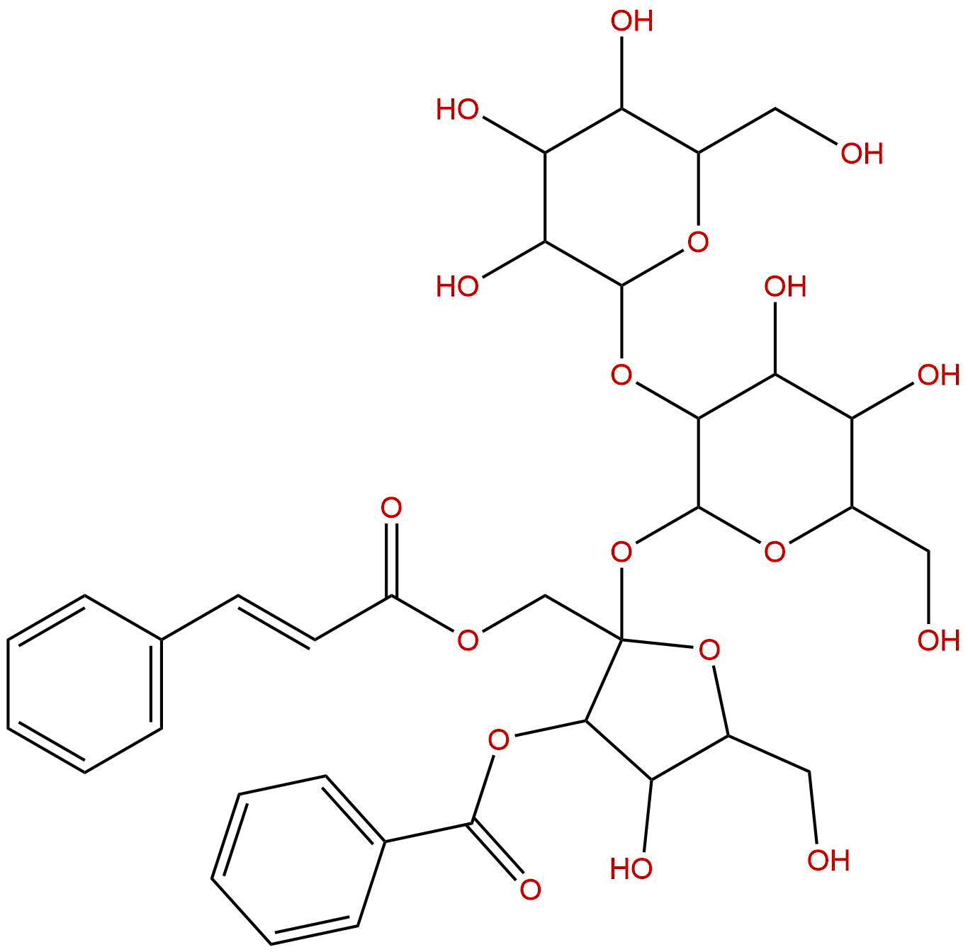 2'-Cinnamoyl-3'-benzoyl-(2-O-α-glucosyl)-Sucrose