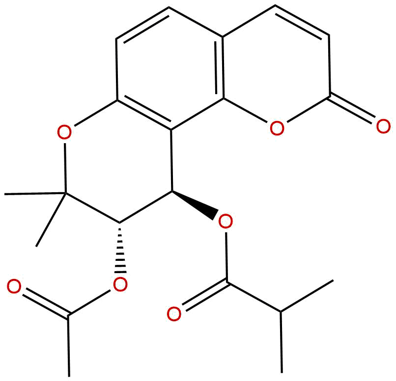 (+)-(3'S,4'R)-3'-acetyl-4'-isobutyrylkhellactone