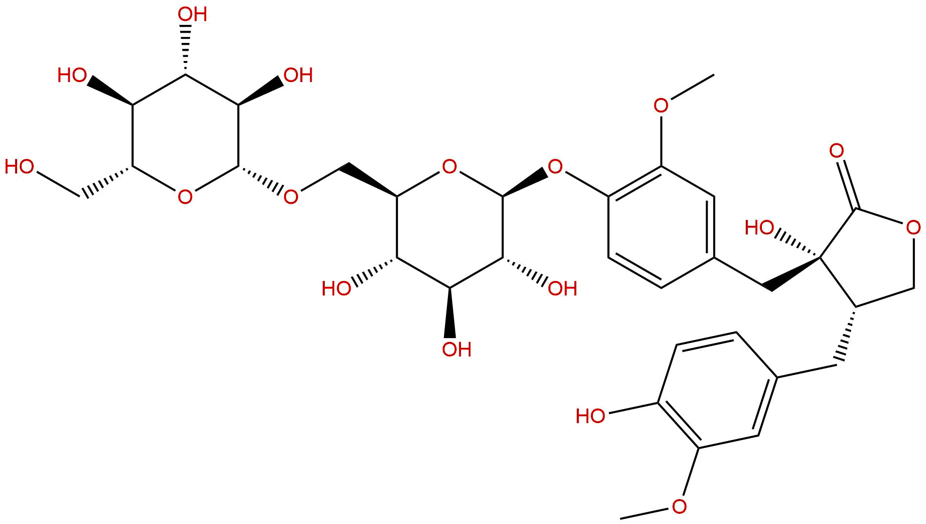 Nortrachelogenin 4'-O-β-gentiobioside