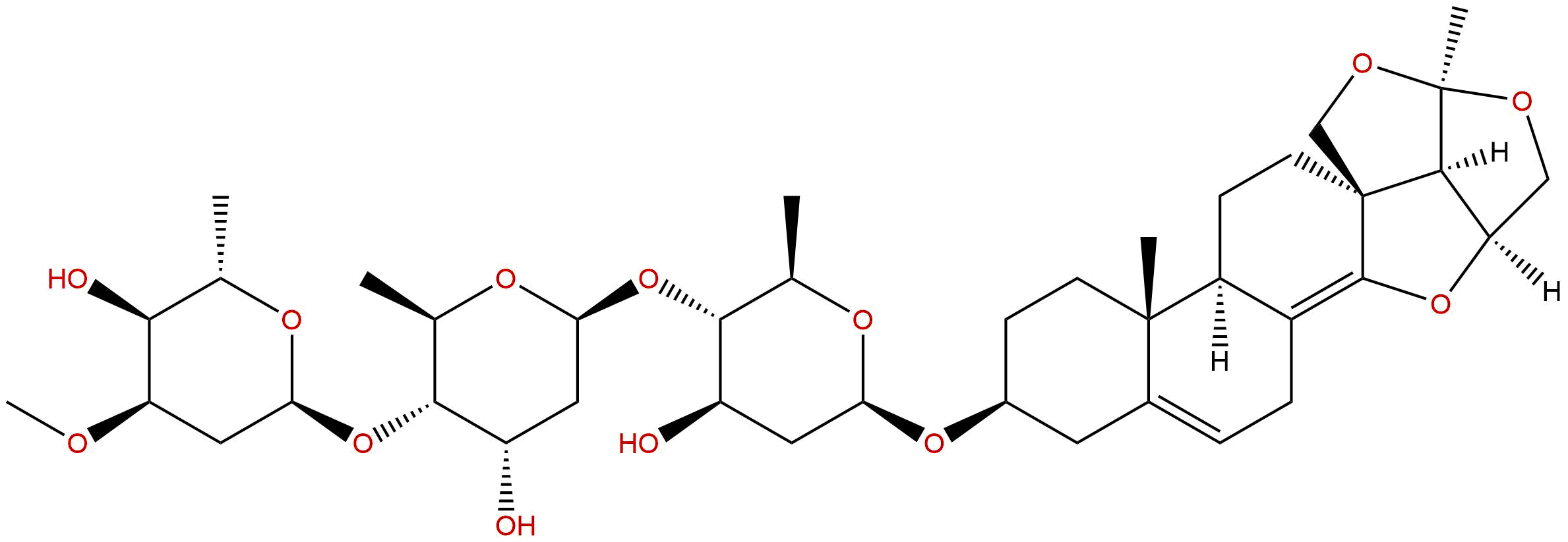 Anhydrohirundigenin 3-O-α-L-cymaropyranosyl-(1→4)-β-D-digitoxopyranosyl- (1→4)-β-D-canaropyranoside