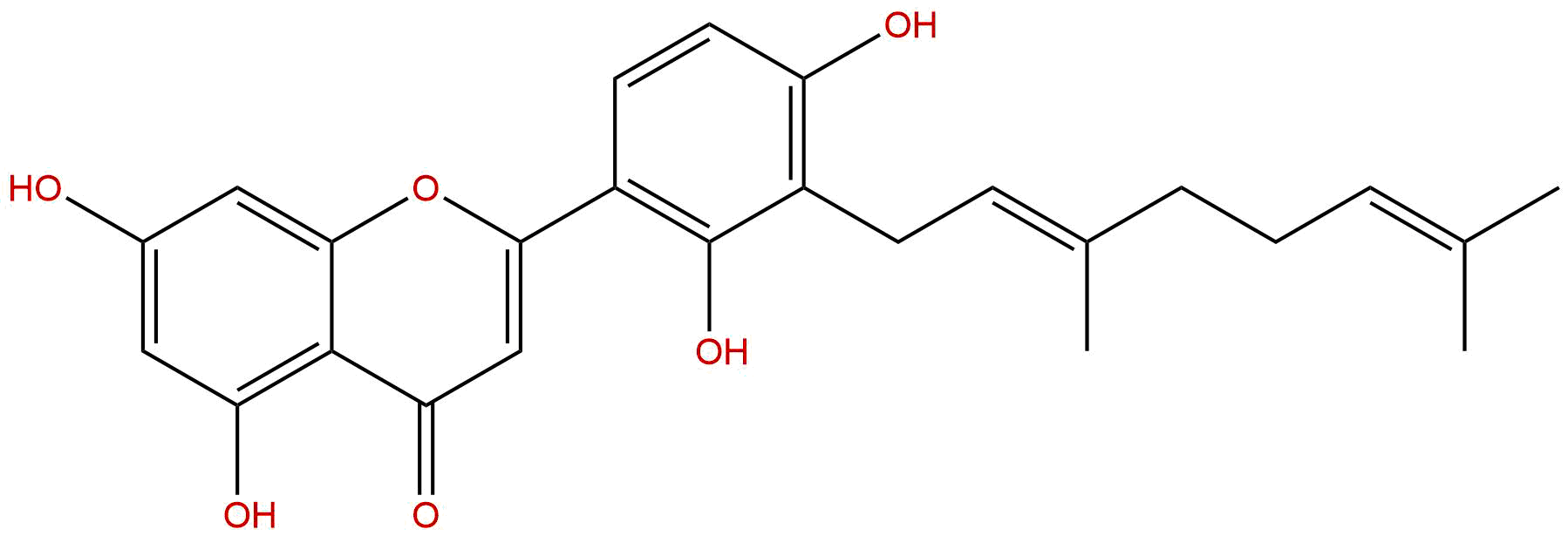 2-[3-(3,7-Dimethyl-2,6-octadien-1-yl)-2,4-dihydroxyphenyl]-5,7-dihydroxy-4H-1-benzopyran-4-one