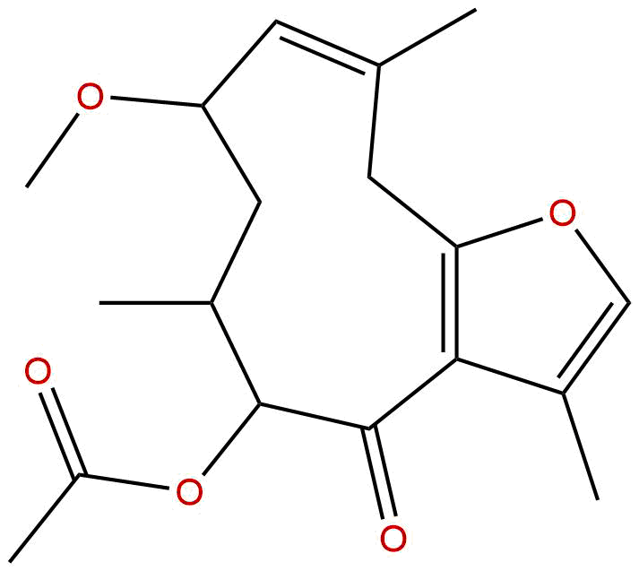 2-Methoxy-5-acetoxyfuranogermacr-1(10)-en-6-one